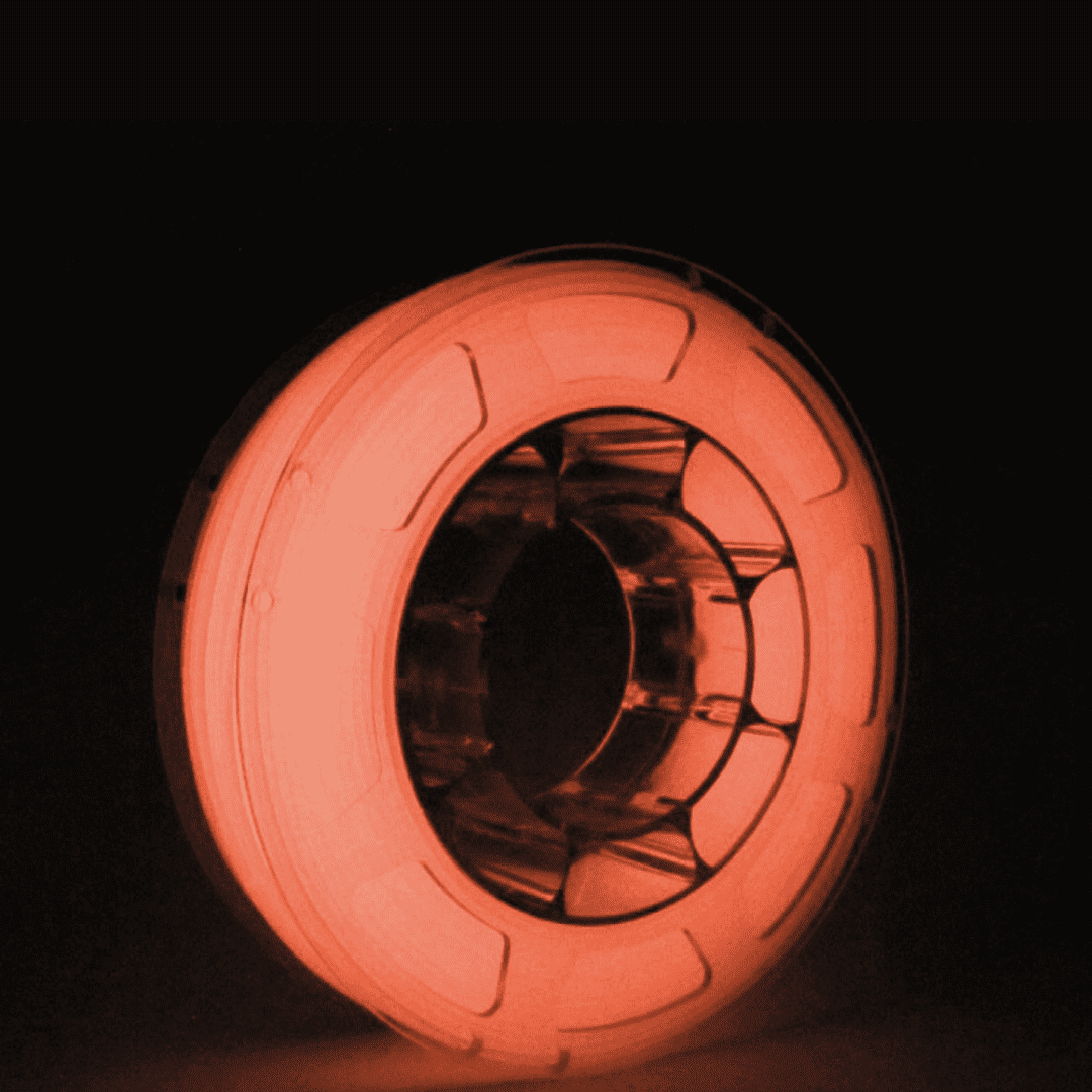 4-7 PLA 1.75mm Luminous red – glow in the dark red 1 kg - Image 1