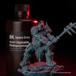 8K water washable Grey ELEGOO Colored Gray Resin for Water Washing - Image 2