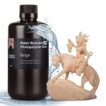 Water Washable Resin 2.0 Beige ELEGOO Colored Beige Resin for Water Washing